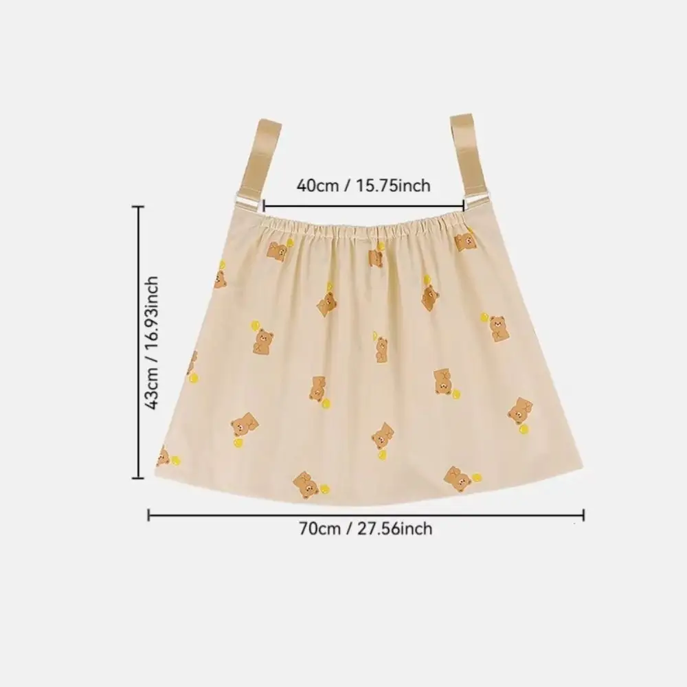 Wielofunkcyjna torba do wózka dziecięcego, torba na pieluchy i butelki z motywem kreskówkowym, torba do zawieszenia na wózek dziecięcy, duża torba dla mamy z motywem misia i królika.