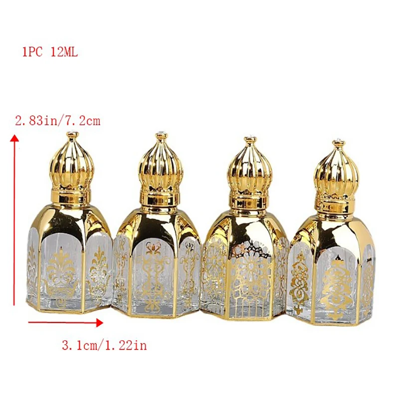 1pc 12ml mini rolo de vidro na garrafa rollbal recipiente de óleo essencial garrafa de perfume garrafa de óleo essencial vazia