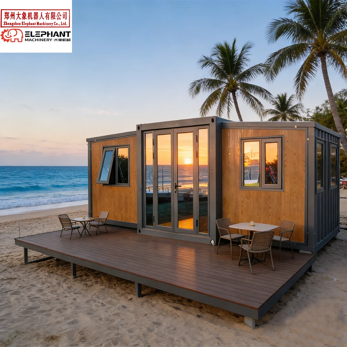 Customized Luxury Container Villa 2-4 Bedroom Expandable Living House Easy Assemble Mobile Home