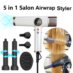 110000 Secador de pelo profesional RPM, secador de iones negativos sin escobillas, viento súper potente, salón de bajo ruido, soplador eléctrico de 1600W