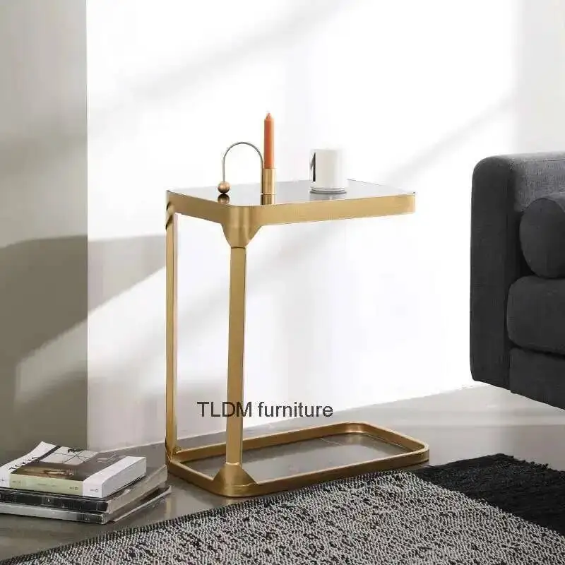 

Coffee Living Nordic Tables Home Wrought Iron Room Furniture Sismple Creative Design Glass Side Table Bedroom Bedside Table CN