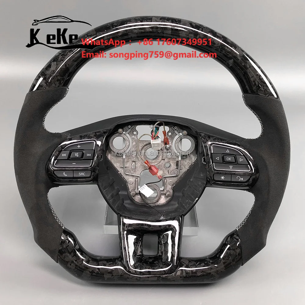 Forged Carbon Fiber Steering Wheel for MG5 6 2020-2023 Models with Sport Flat Bottom Design