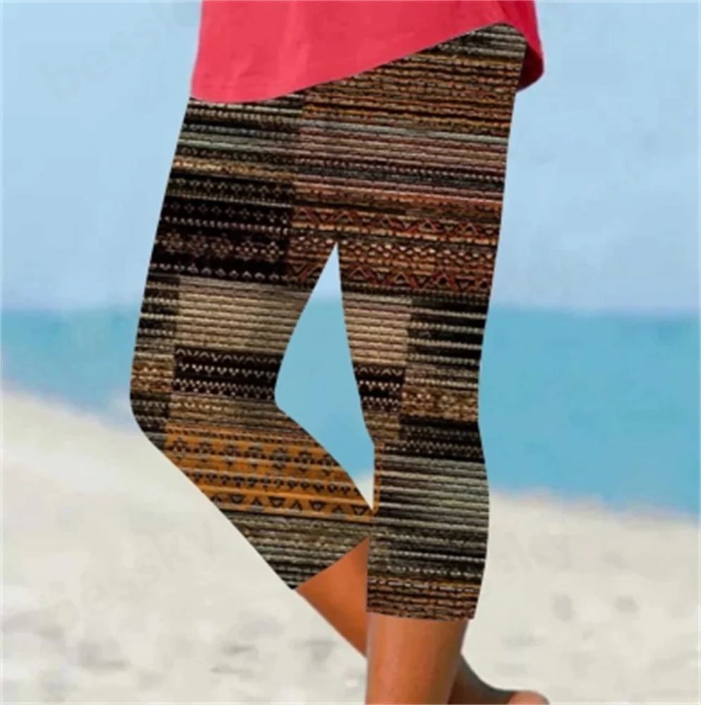

Ladies Summer Leisure Sports Yoga Pants Tight Cropped Leggings Comfortable Fashionable Women's Active Wear