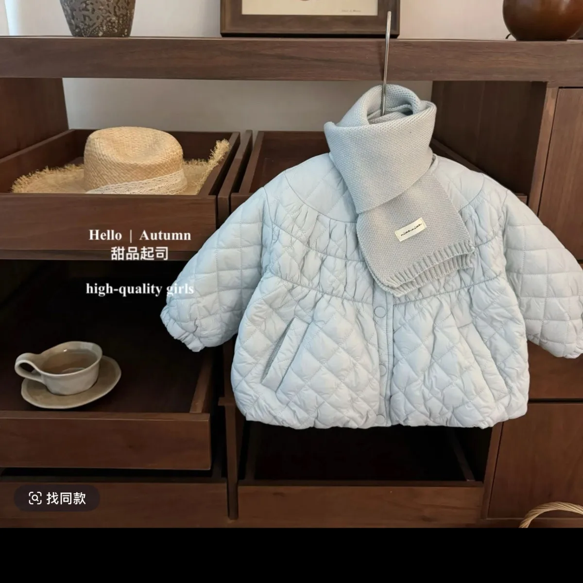 Girls Winter Clothes Children's Diamond Baby Doll Cotton Clothes Baby Cotton Warm Princess Tops