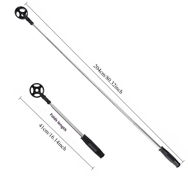 كرة جولف المراجعات 8-قسم قطب تليسكوبي G-head هوائي الكرة المنتقى هوائي الفولاذ المقاوم للصدأ المحمولة الكرة Retriecers #5