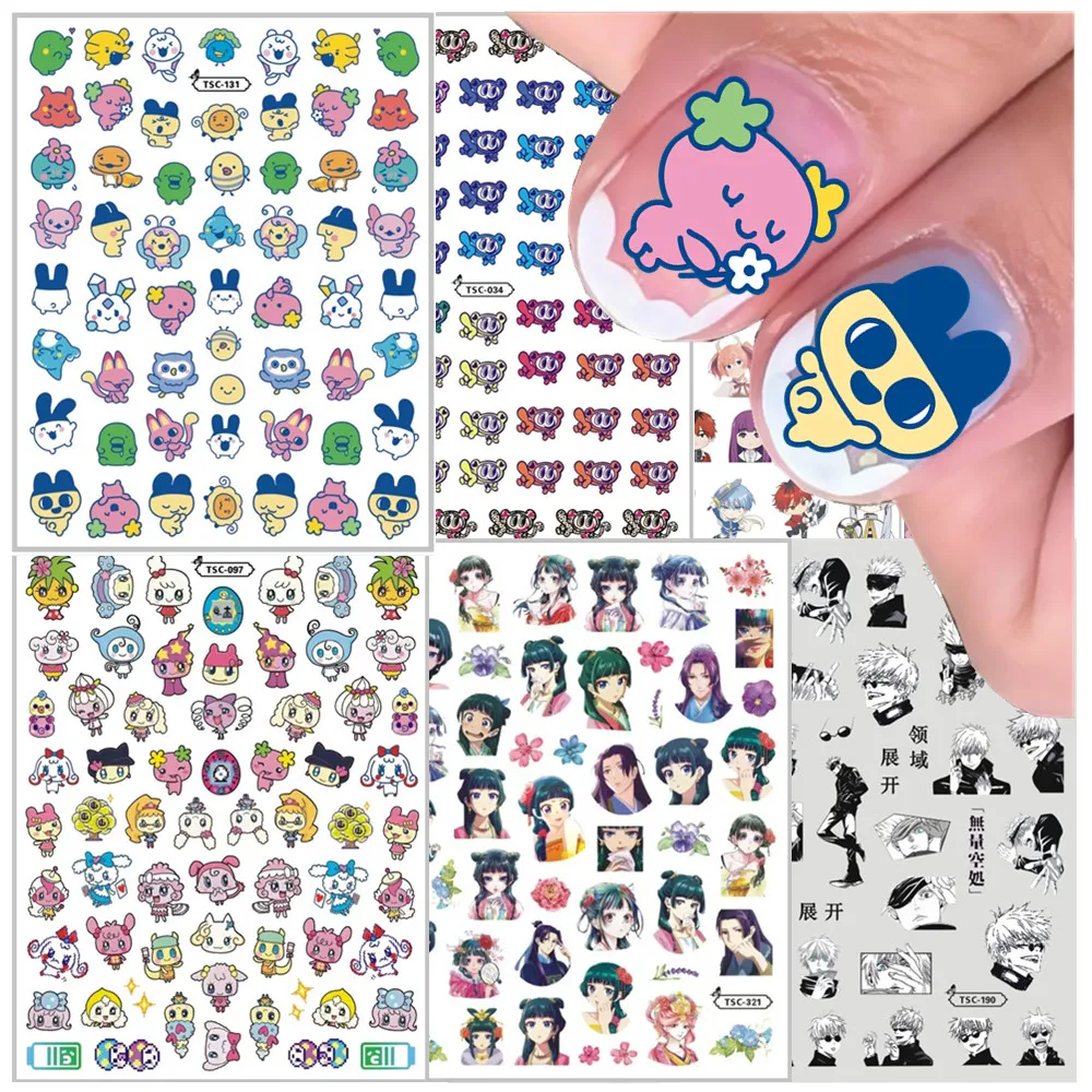 

Angel Blue Mametchi cute Mezzo piano 3d nail art sticker decal nail silder Anime tomagotchi TSC-128-120