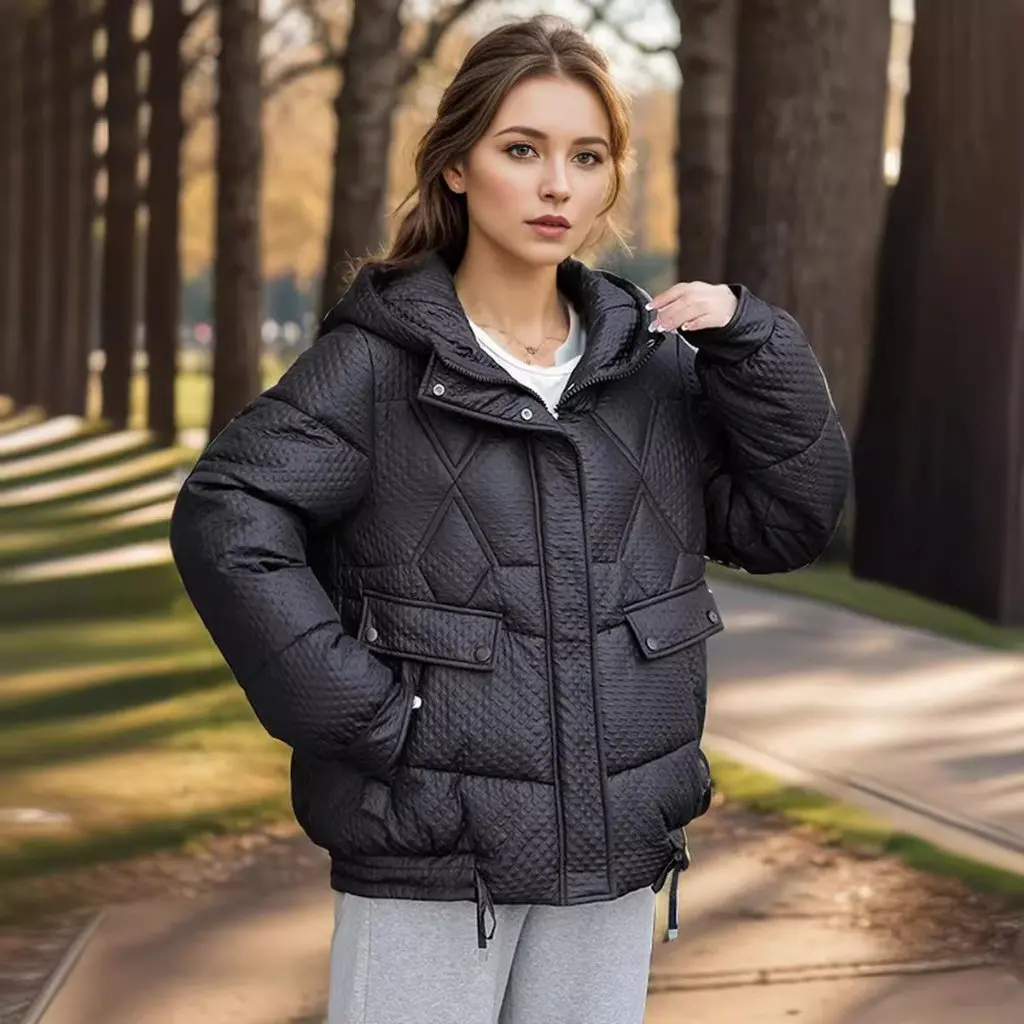 

Women's Mid-Length Cotton Jacket Casual Loose Fashionable Outwear for Autumn And Winter New down Cotton