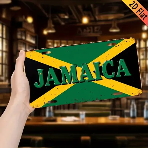 Dekorativ skylt i vintagestil i Jamaica - Vägghängande plakett i aluminium för hem, bar, garage, gräsmatta, för man cave - 10 best sales dekorativ plakett - №2