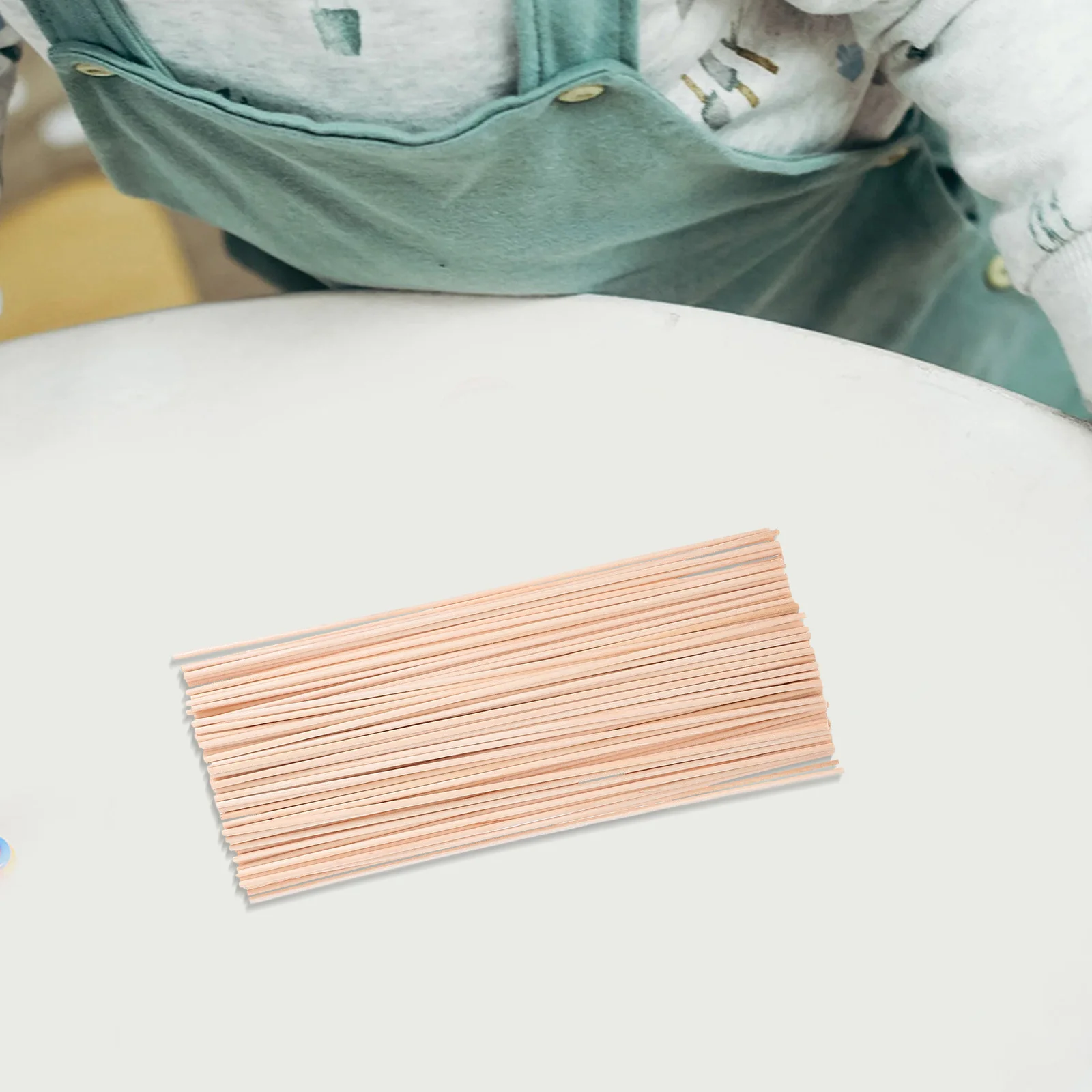 100 Stuks Kids DIY Hout Craft Sticks 200x2x2mm Onvoltooide Natuurlijke Deuvel Staven voor handwerk Kunstprojecten Kinderen Creatieve Vaardigheid