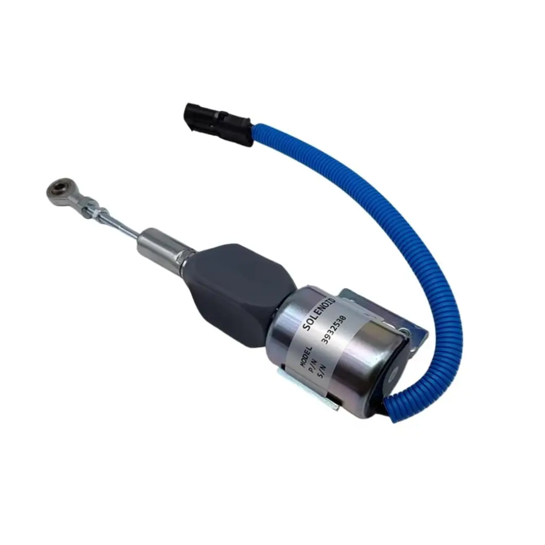 Flameout Solenoid Valve, For 6BT/R210-5/R140-7/R210-7/R250-7, 3932530 SA489124V, Shutoff Solenoid Replacement Part