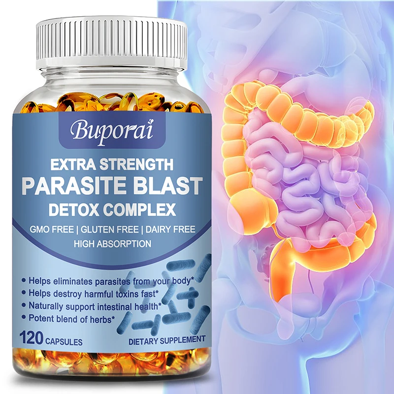 Parasite Blast Detox Complex - Eliminate Parasites, Promote Digestion, Cleanse & Detoxification, Supports Intestinal Health