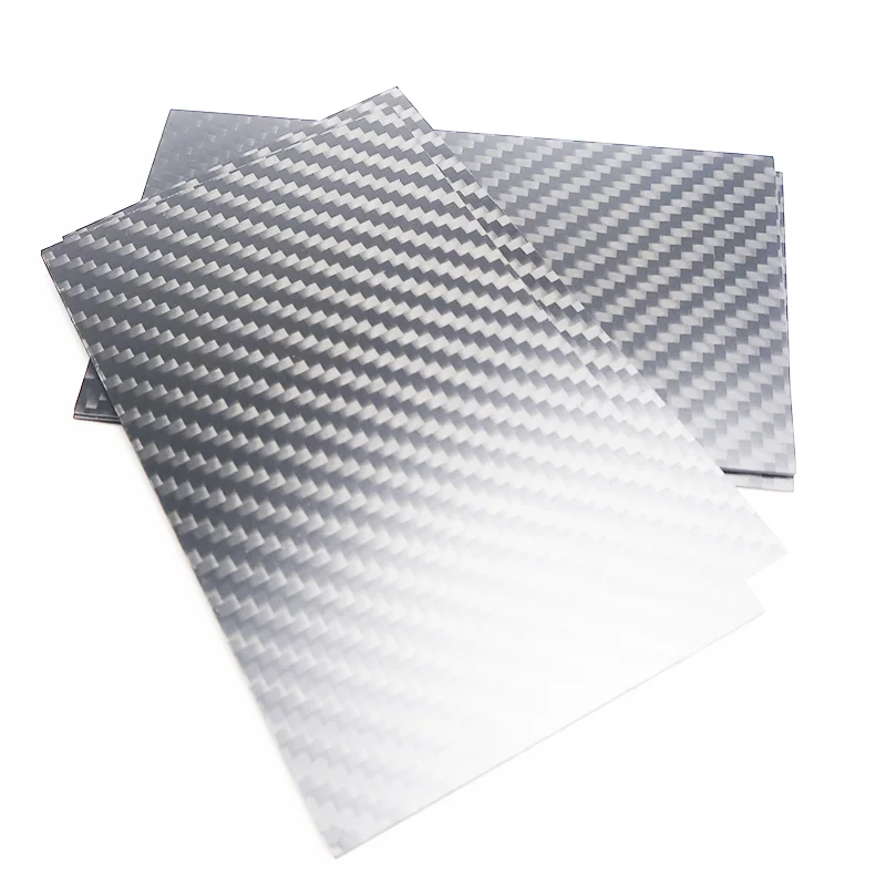 Folhas de painel de placa de fibra de carbono real, 2 peças 125mm x 75mm 0.5/ 1/ 1.5/ 2/ 3mm 4mm 5mm de espessura dureza compuesta corte de material