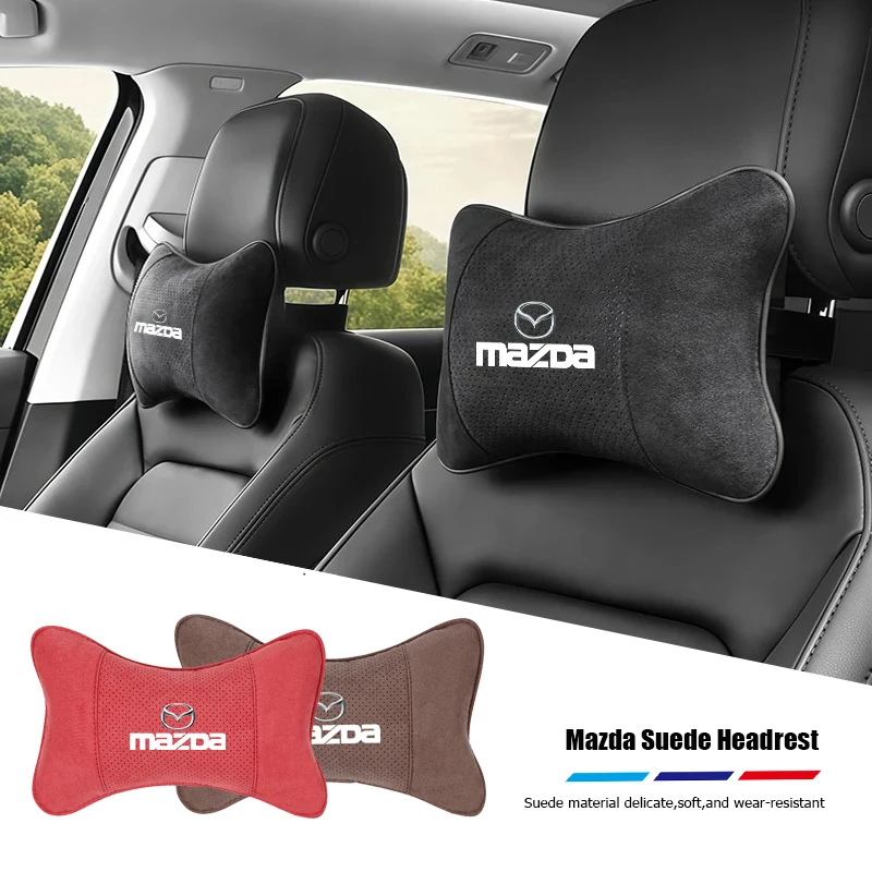 

Car Suede Headrest Neck Support Auto Seat Accessories For Mazda 6 2 3 CX50 CX60 BT-50 CX5 CX30 MX-5 CX3 CX8 Atenza CX80 CX70 CX9