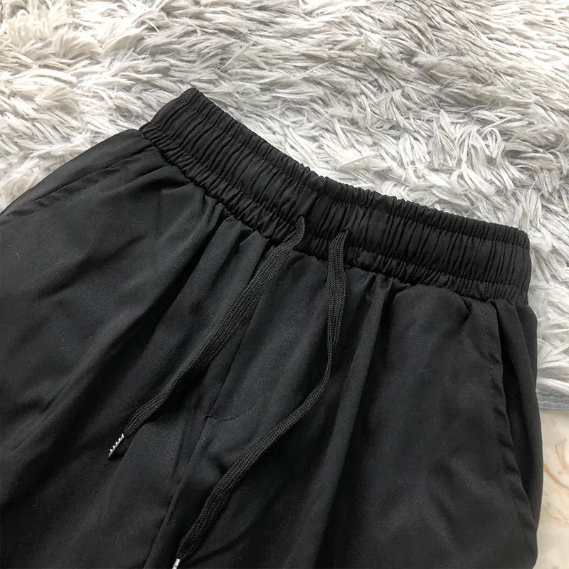 Lucyever Black White Summer Cargo Shorts Women Harajuku Streetwear Unisex Hip Hop Shorts High Waist Baggy Wide Leg Short Pants