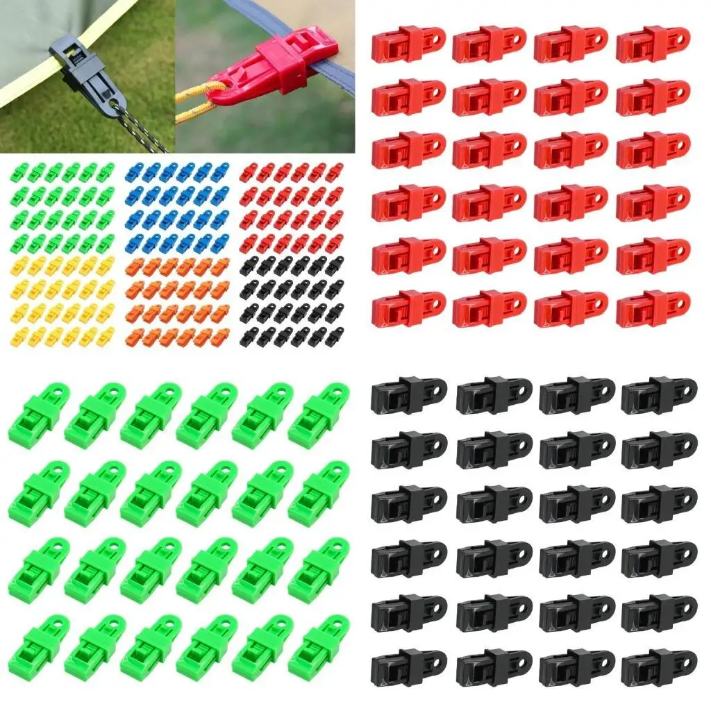 

Y1UC 24Pcs Tarp Clip Lock Grip Tarp Clamps for Tents, Shade Cloth Plastic Clip