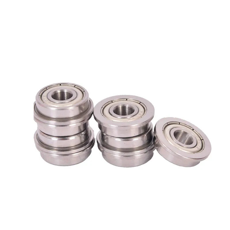 50pcs MF52ZZ MF62ZZ MF63ZZ MF74ZZ MF83ZZ MF84ZZ To MF148ZZ Miniature Flange Bearing Thin Wall Metal Shielded Flanged Bearings