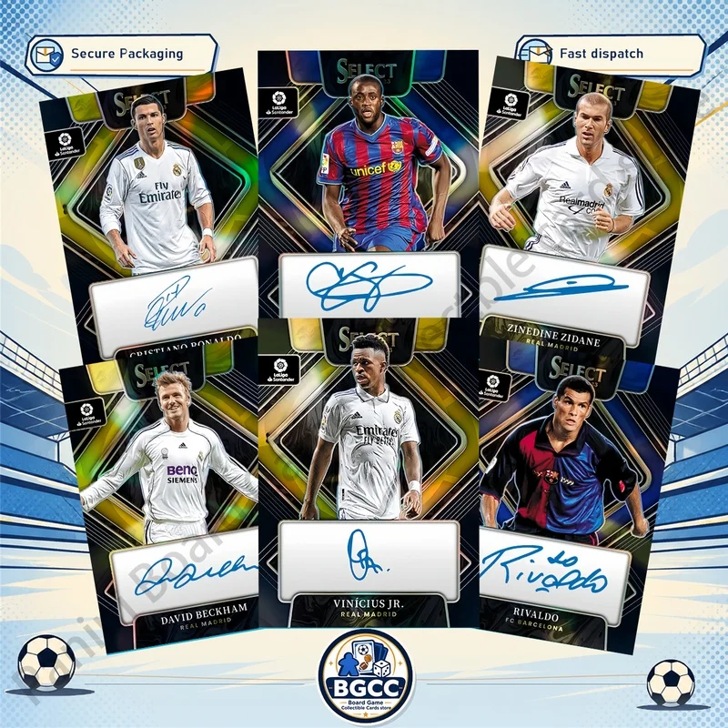 DIY  Homemade Football collection card panini FIFA  World Cup Ronaldo Mbappe Messi David Beckham Zinedine Zidane Select series