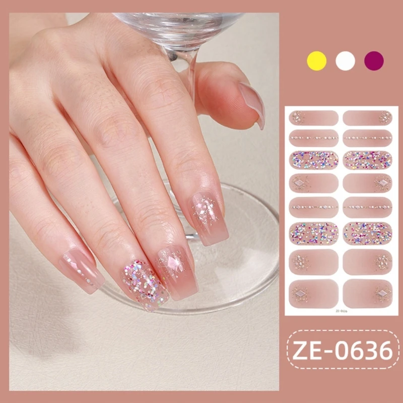 Waterdichte Art Sticker Nagellak Sticker Kerstgels Nagelstrips Nagellakstrips Art Decoraties