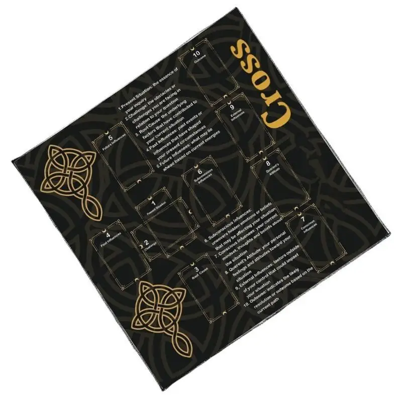 

652F Элегантная бархатная скатерть Портативные коврики для гадания с мистическим рисунком