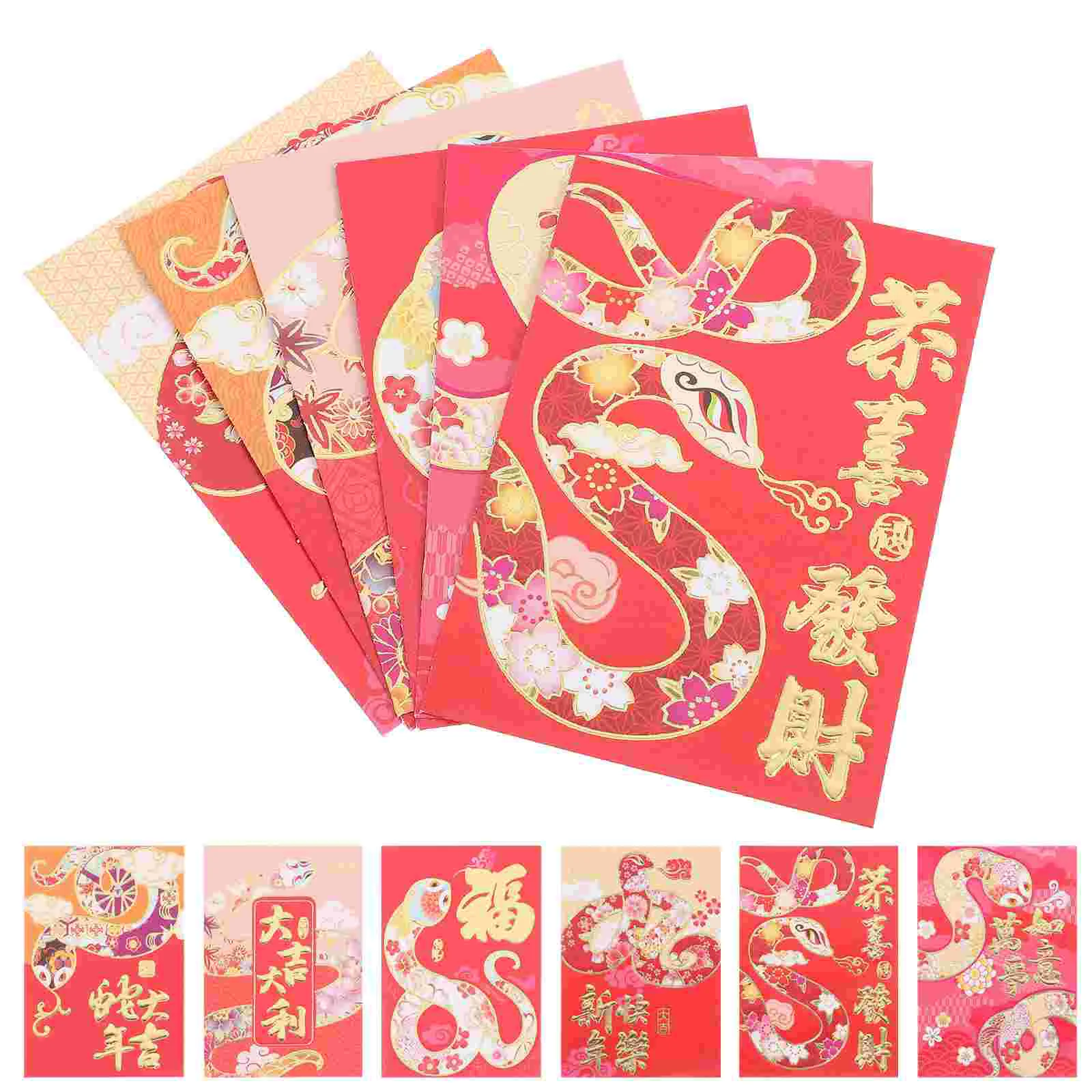 36 Pcs Cartoon Spring Festival Red Envelope Coin Envelopes Paper Chinese New Year Scratch off