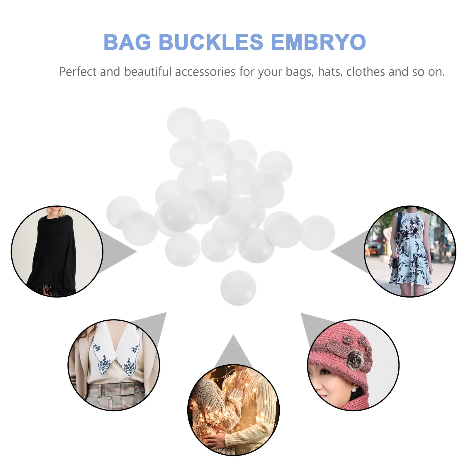 

100Pcs Heart Shaped Decorative Buckle DIY Buttons Embryo for Bag Wallet Hat Clothing Craft Accessories Small Smooth Plastic