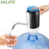 HILIFE Barreled Water Pumping Device With Blue LED Light Automatic Water Dispenser USB Rechargeable Wireless Electric Water Pump