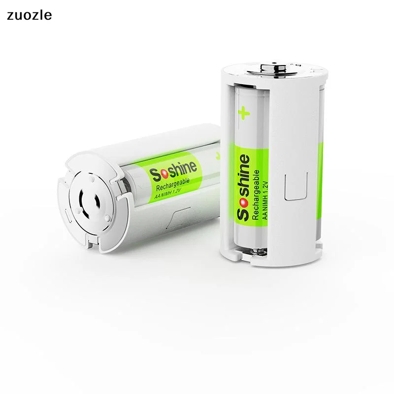 exquisite1/2/3/4Pcs 3 AA To D Battery Convertor Adapter Portable Holder Storage Box Switcher Converter Battery Holder Case