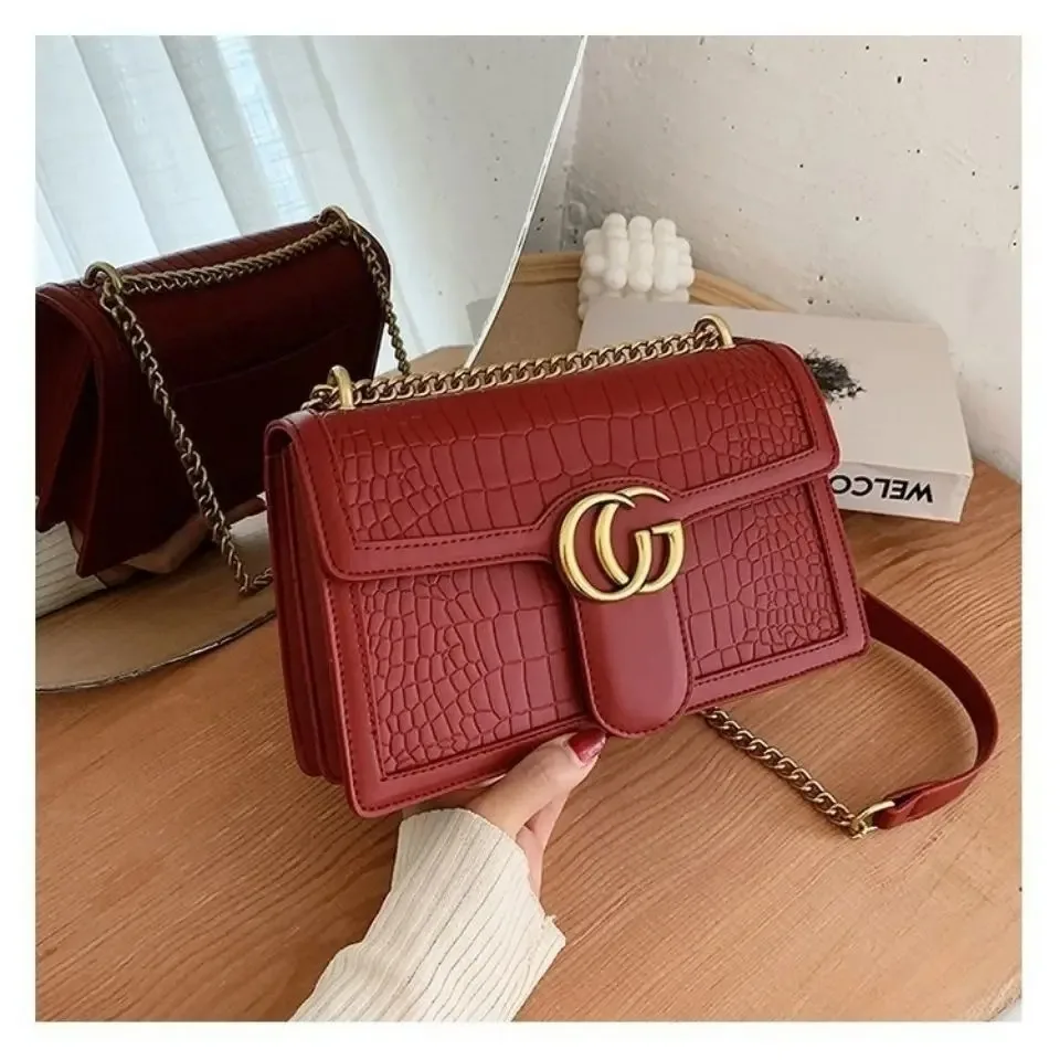 2026 New High-End Underarm Bag for Women - Fashion Trend with Embossed Chains - Versatile Single Shoulder Bag or Crossbody Bag view 2