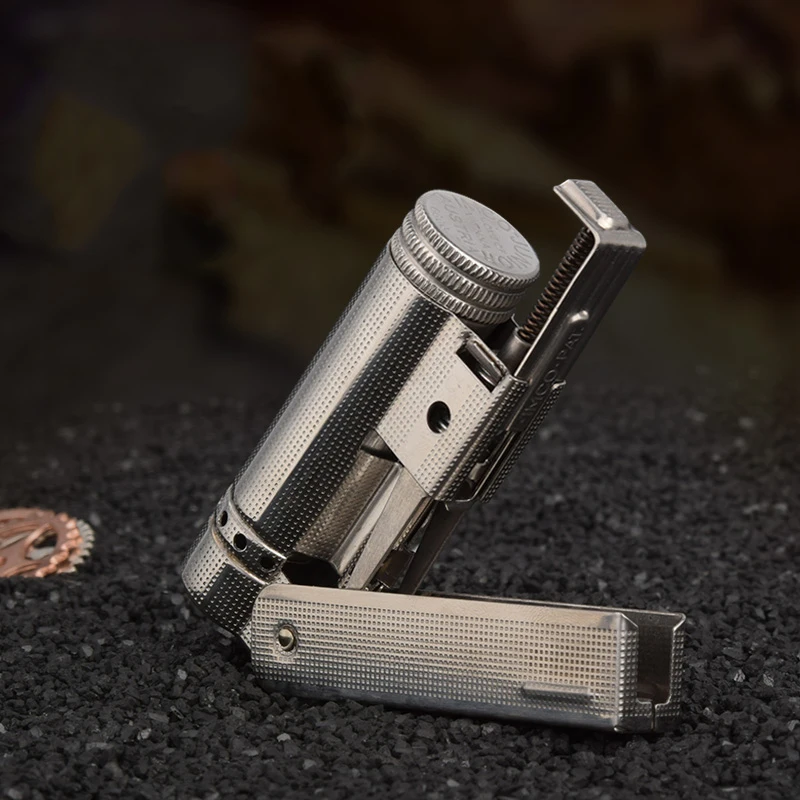 Imco 6600 Stainless Steel Short Pitting Fuel Lighter Retro Collectible Vintage Lighter 58*28*15MM