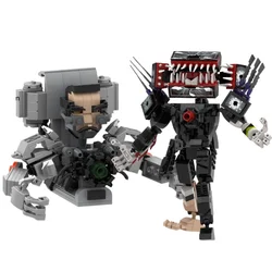 Zombie Universe savors Gman Titan Guitar Magnetic Man Bricks Skibidi Toilet Man Building Blocks set Figure Toys regalo di compleanno