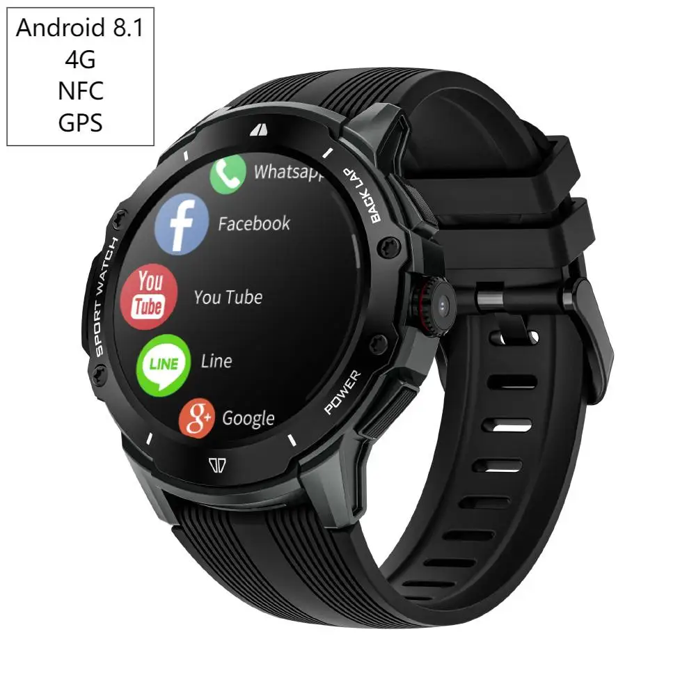 

LOKMAT APPLLP 4G Android Smartwatch 1.43inch AMOLED Screen GPS NFC Heart Rate Monitoring Smart Watch 2024