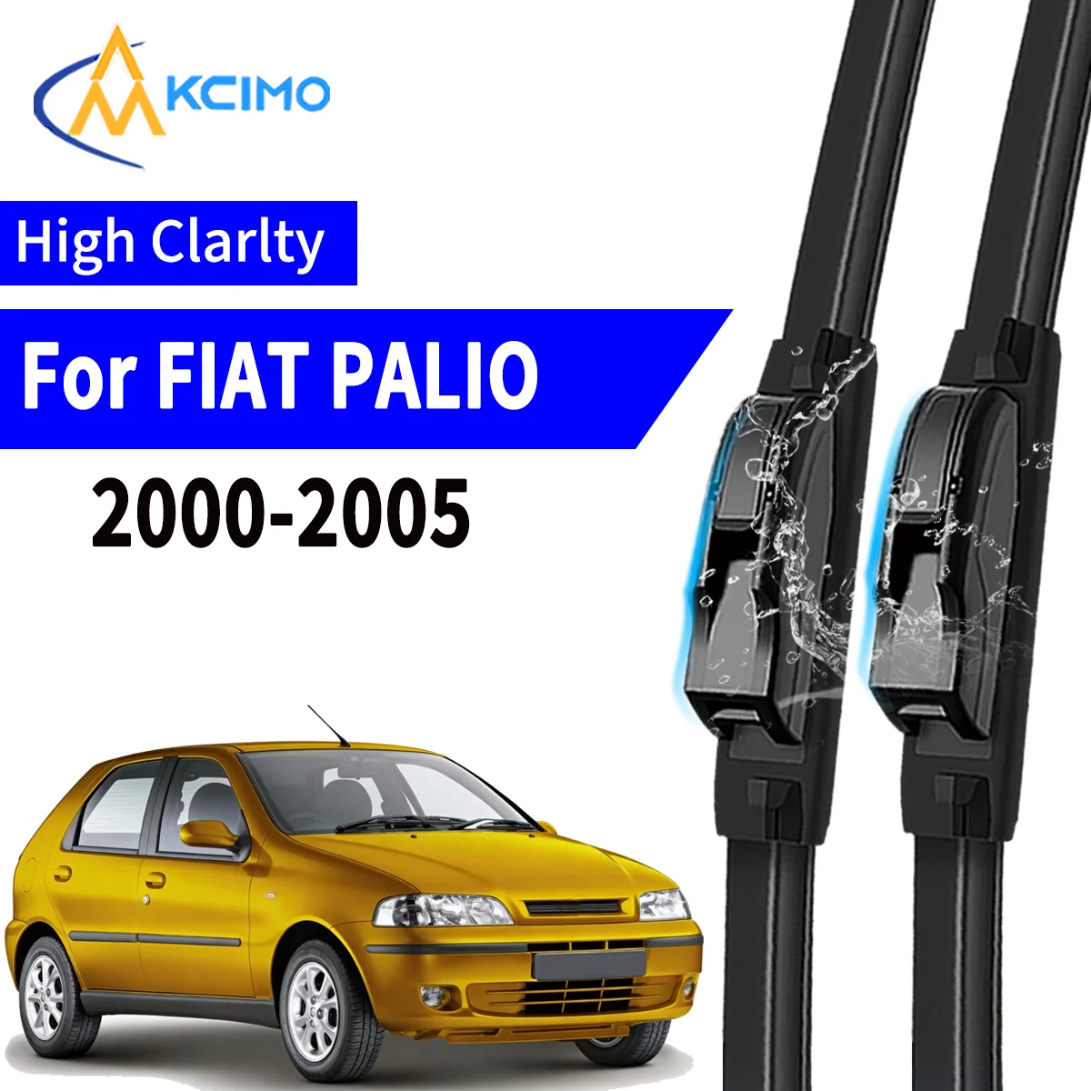 

2pcs Car Wiper For FIAT PALIO Hatchback 2000-2005 Front Windscreen Wiper Blade Silent Soft Rubber