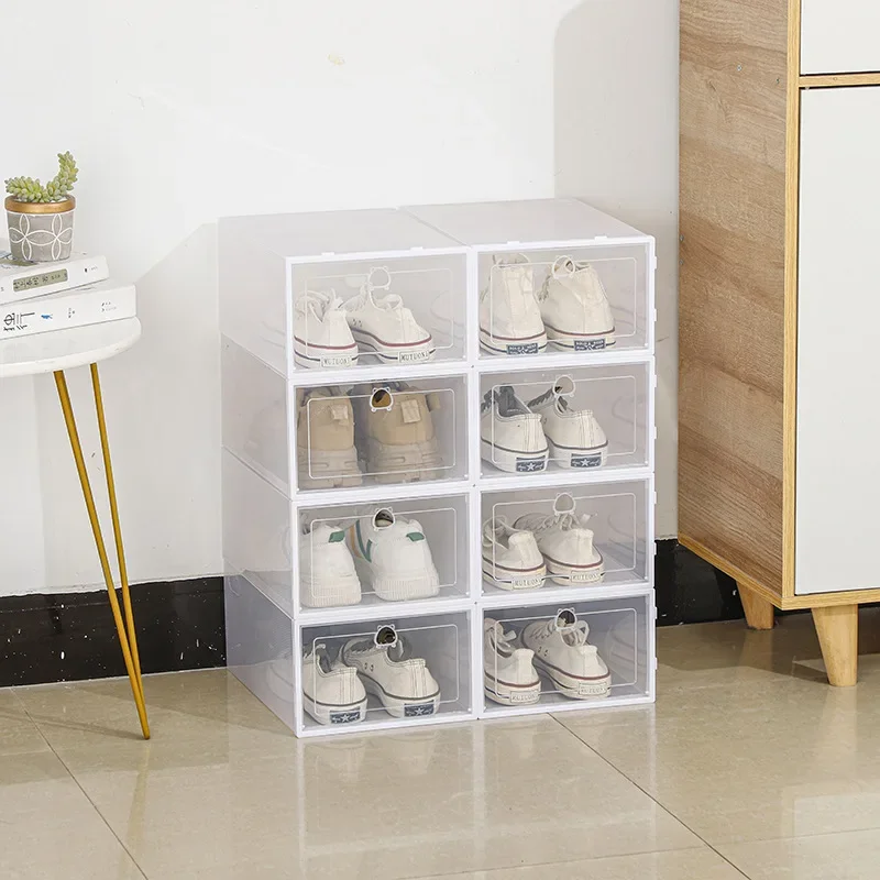 Antioxidant Shoe Cabinet High Transparent Slippers Sneakers Storage Shoes Box Dustproof Shoe Organizer Box