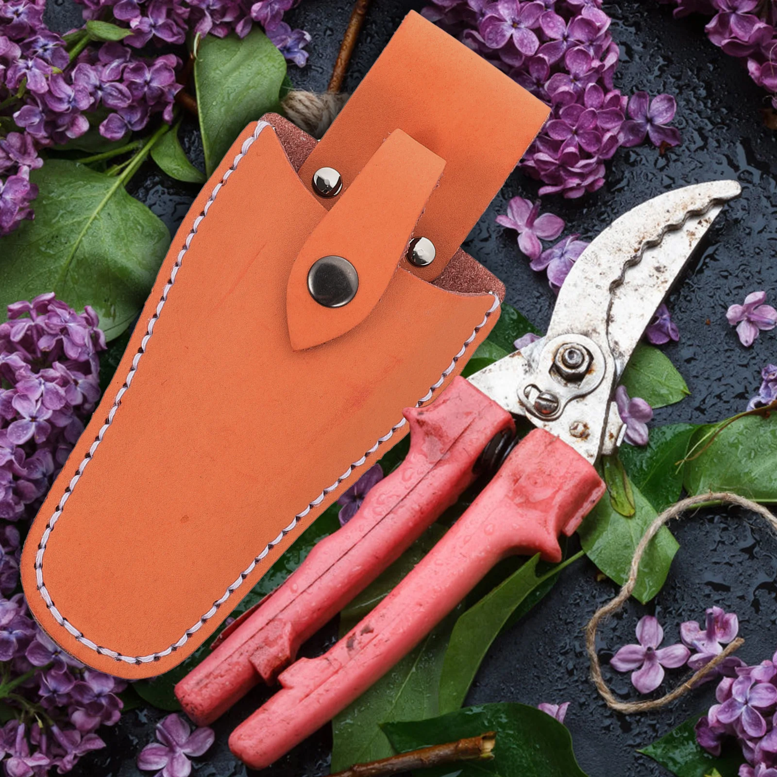 牛革剪定ばさみケース園芸用はさみ用ベルト取り付け可能なプライヤーホルダー耐久性のあるツールポーチ理髪はさみバッグ