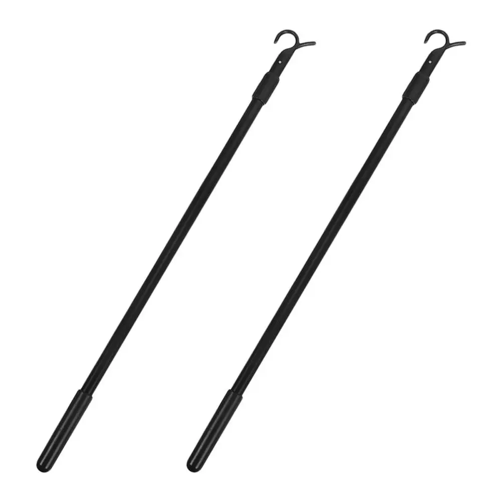 2Pcs Telescopic Aluminum Curtain Rod Adjustable Extendable Tension Pole for Bedroom Living Room Privacy Light Blocking Easy