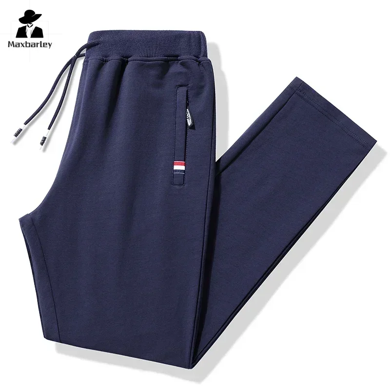 Pantalones deportivos de algodón para hombre, chándal de cintura elástica, holgado, para gimnasio, Otoño, M- 8XL