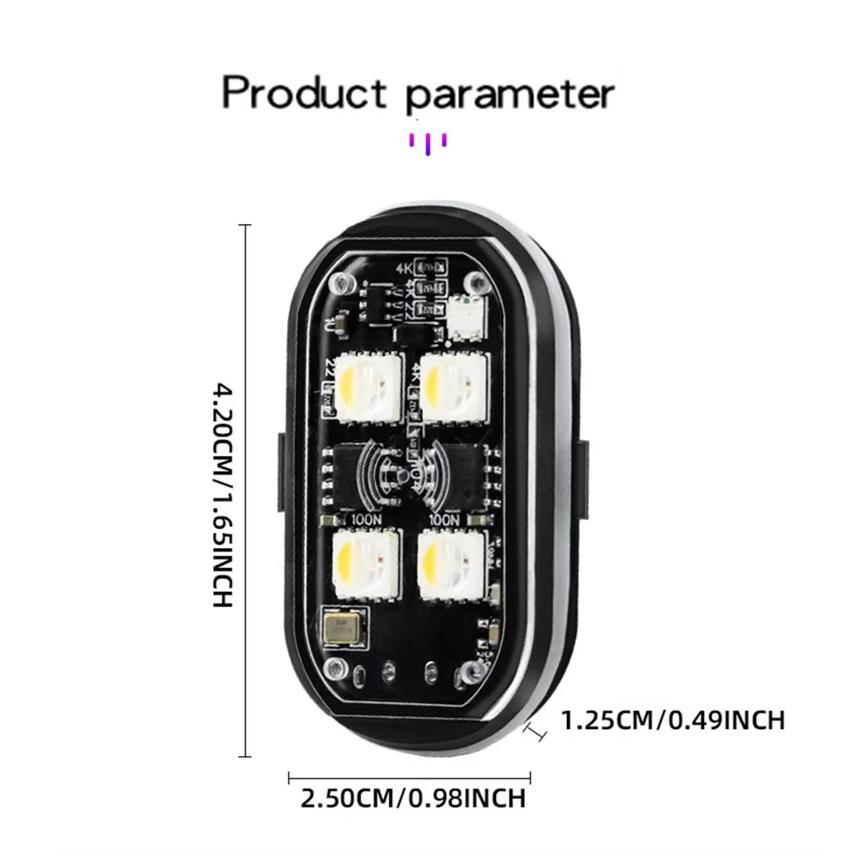 RGB Led سيارة ستروب أضواء دراجة نارية LED فلاش موقف اللاسلكية ضوء الطائرات طائرة هليكوبتر تحذير أضواء الملحقات