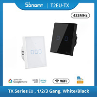 SONOFF TX EU Wall Smart Switch 433Mhz RF Remote Control Timer Schedule Voice Wi-Fi Touch Switch Works With eWeLink Alexa Google
