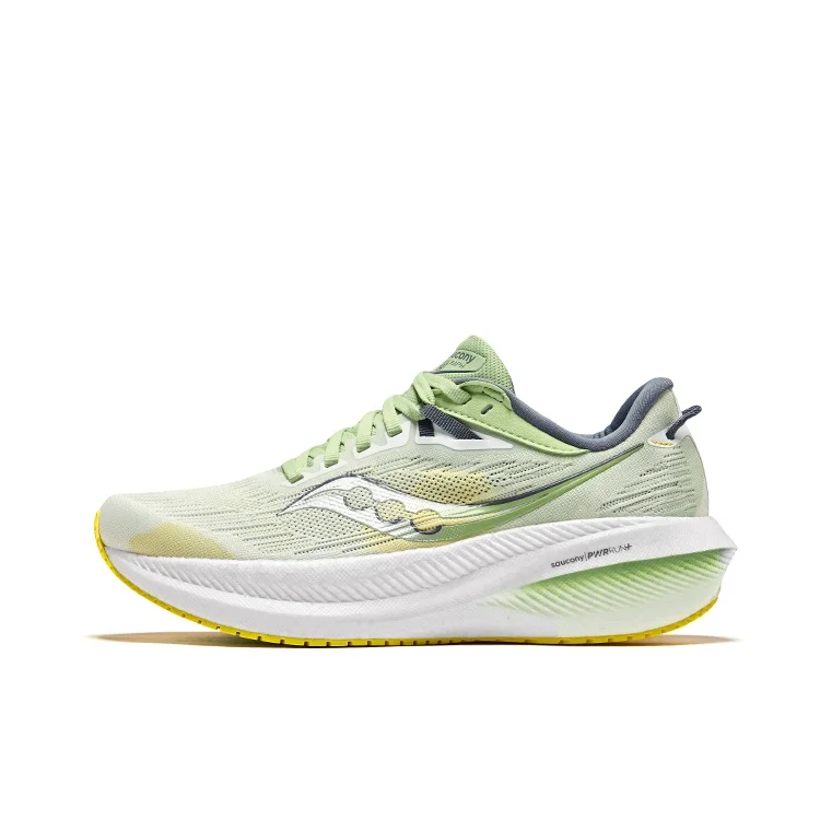 

Saucony Triumph Victory 21 Fabric Cushioning Breathable Low top Casual Running Shoes Women's White Green S10881-138