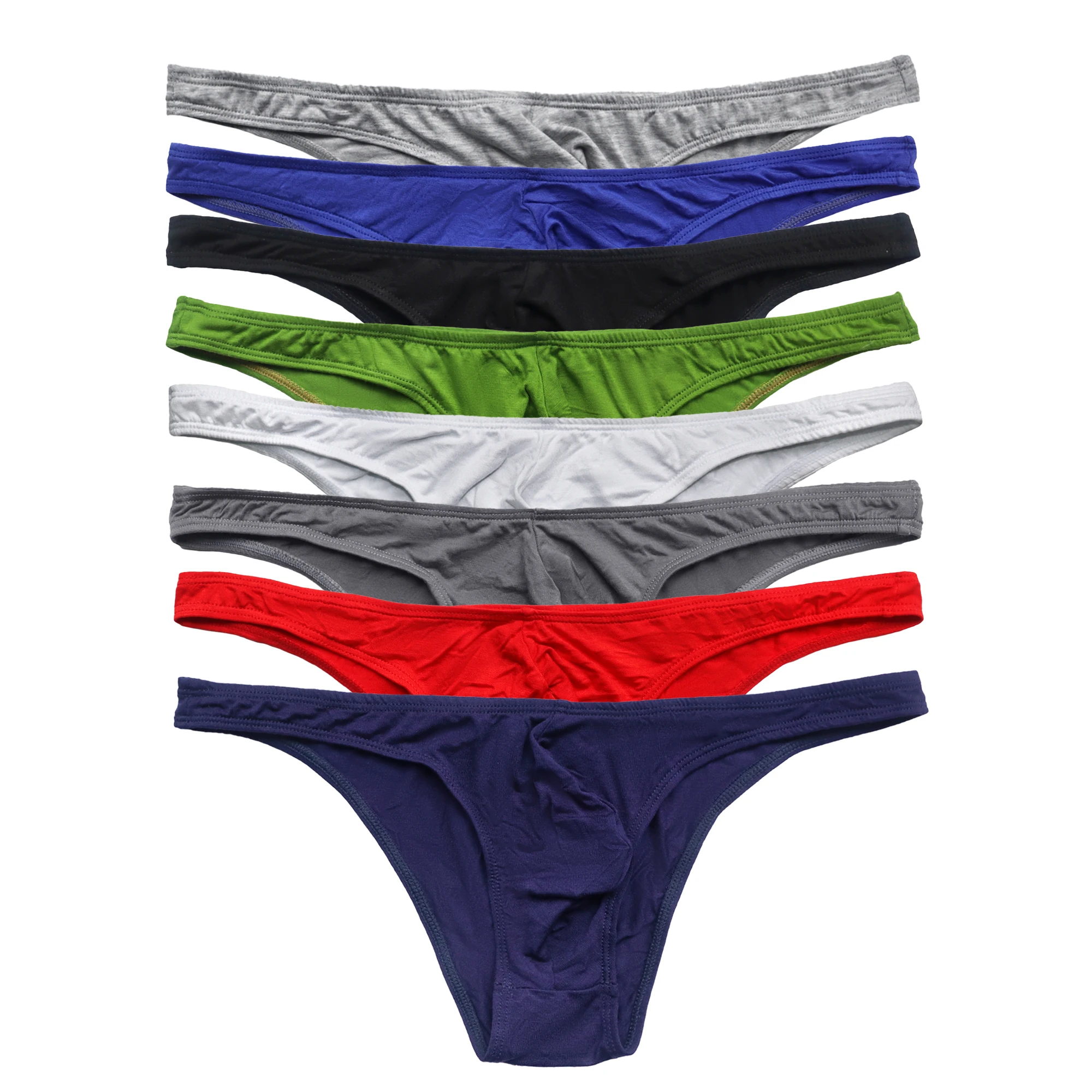 

8PCS/6PCS/4PCS Sexy Men's Soft Underwear Lingerie Bikini Briefs Modal Seamless Low Rise Underpants Bulge Pouch Jockstrap Panties