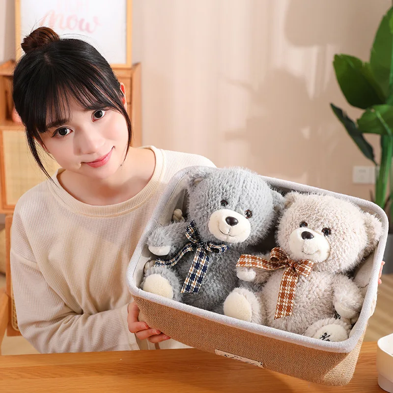 23/30/40cm Cartoon Bow Teddy Bear Plush Toy Cute Stuffed Animals Bears Plushies Doll Kawaii Soft Kids Toys for Girls Boys Gifts