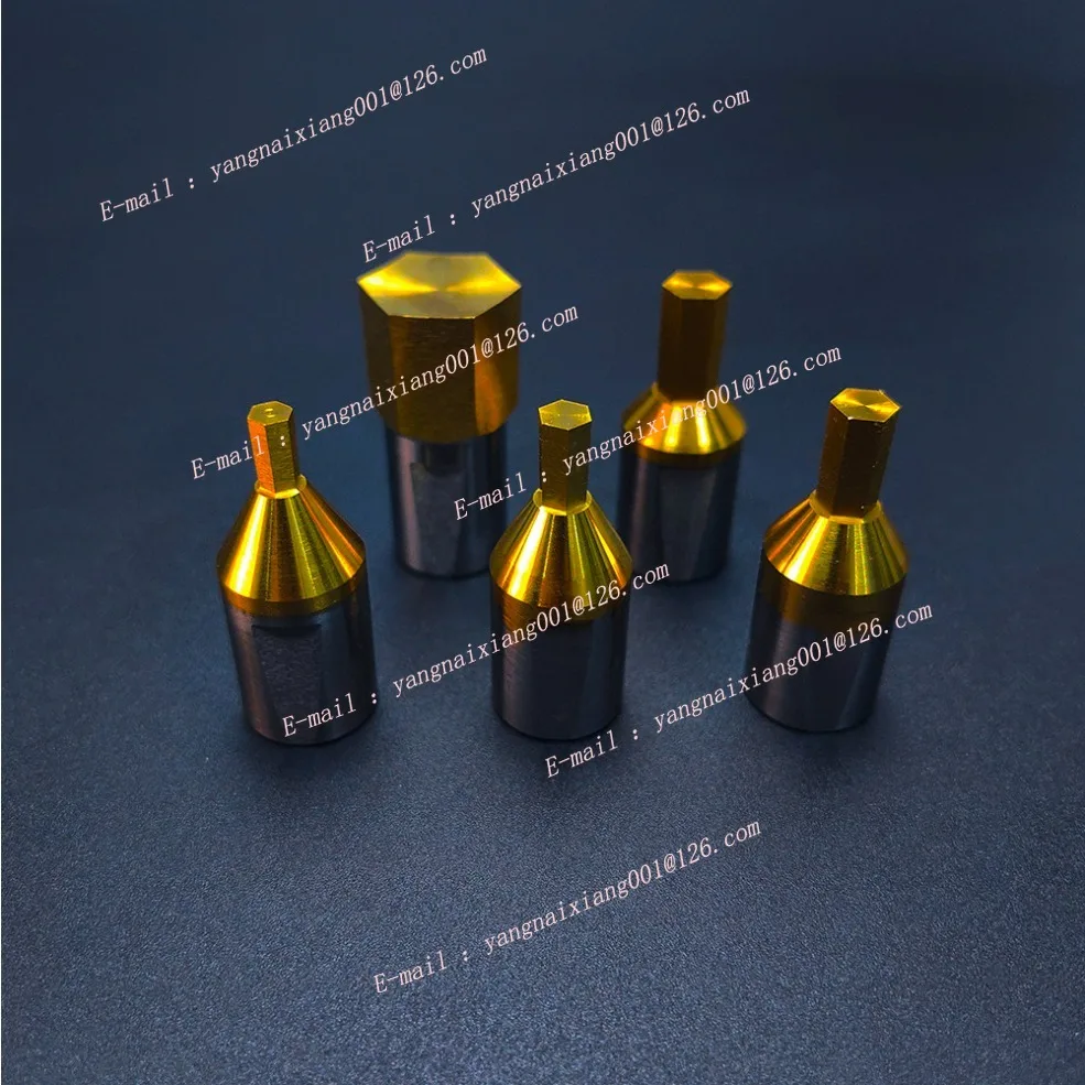 1pc Swiss Type CNC Lathe Rotary Punching HSS Coating Hexagon Punch 16mm Shank