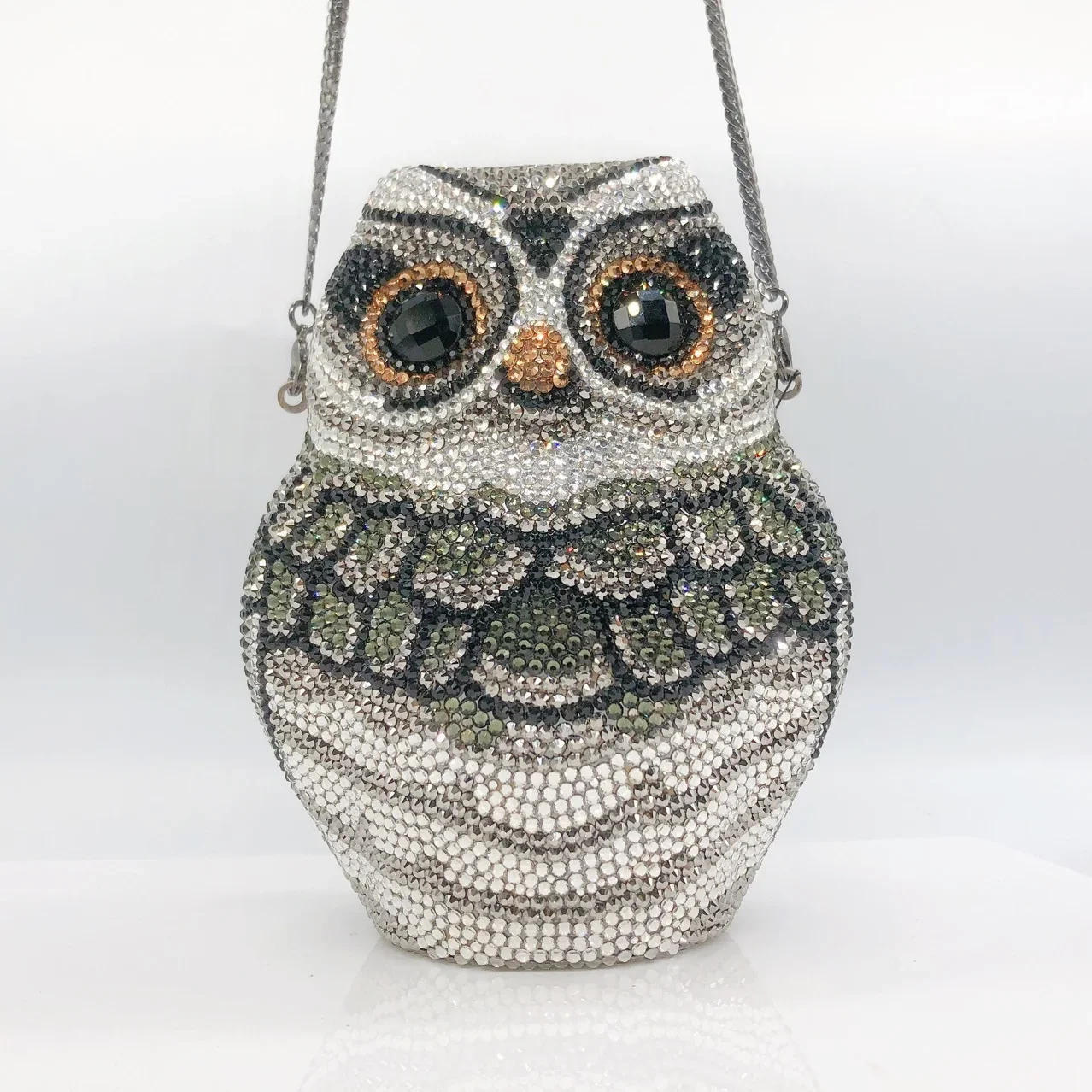 XIYUAN High Quality Owl Animal Woman Crystal Handbag Cocktail Prom Party Lady Clutch Bag Diamond Wedding Toted Evening Purse