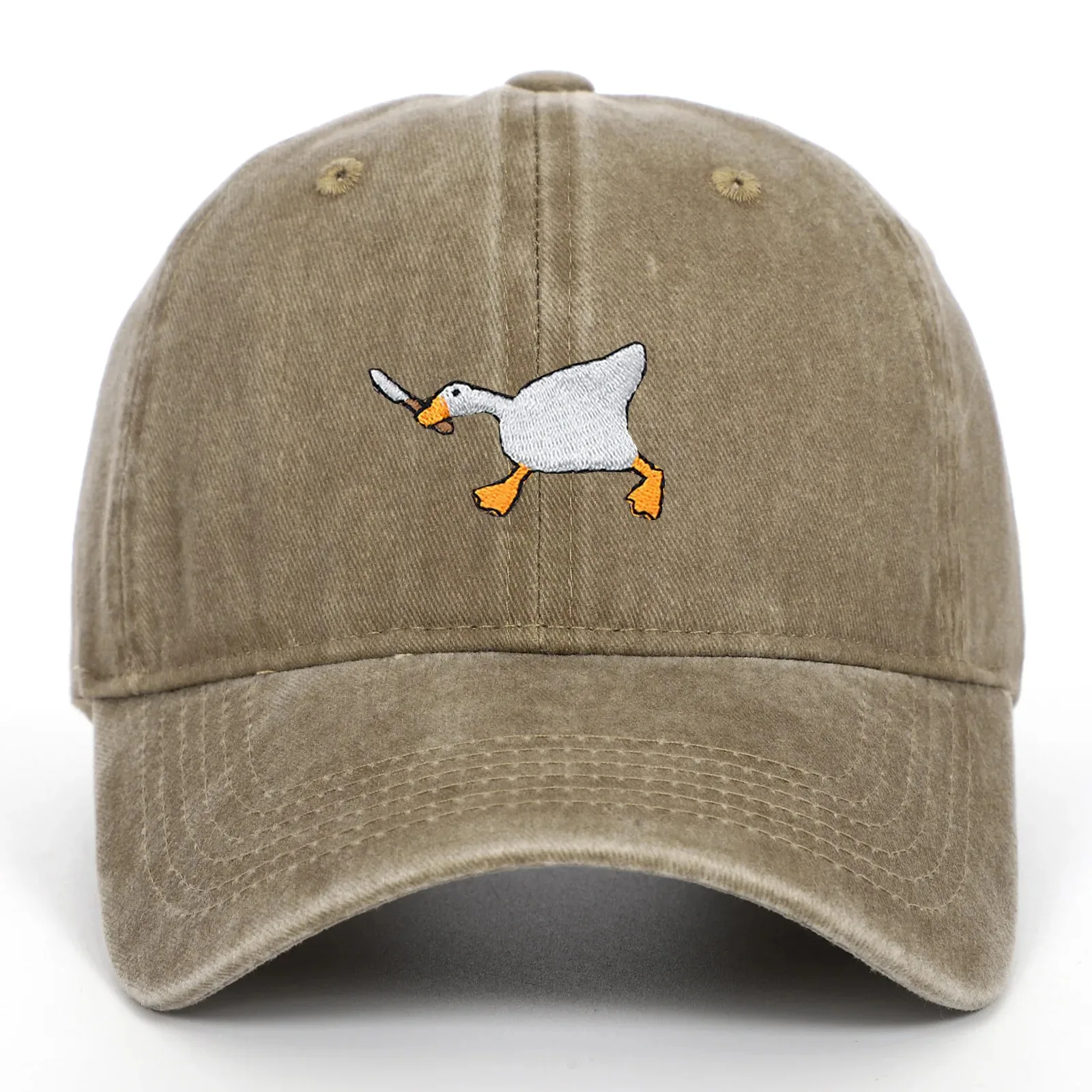 2026 New Embroidered Baseball Hat With Goose Pattern Trendy Duck Tongue Hat For Men And Women Outdoor Versatile Sunscreen Hat
