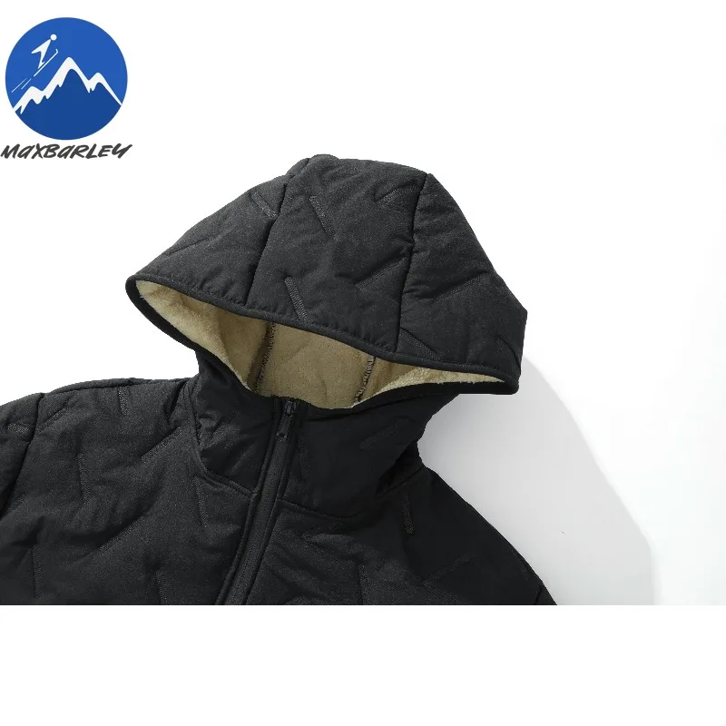 Premium Men Graphene Jacket Comfort Hiking Sport Cold Resistant Parkas Fleece Lined Hooded Daily Wear Winter Padded Coats