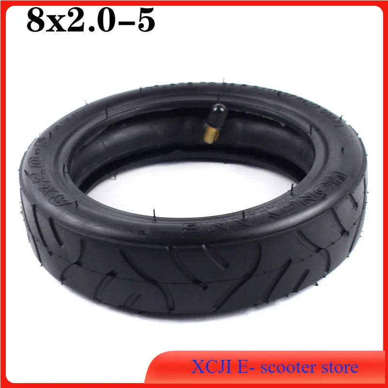 8X2.0-5 8 inch pneumatic Tire Outer tyre＆Inner Tube With Bent Valve Suits Electric scooter baby trolley