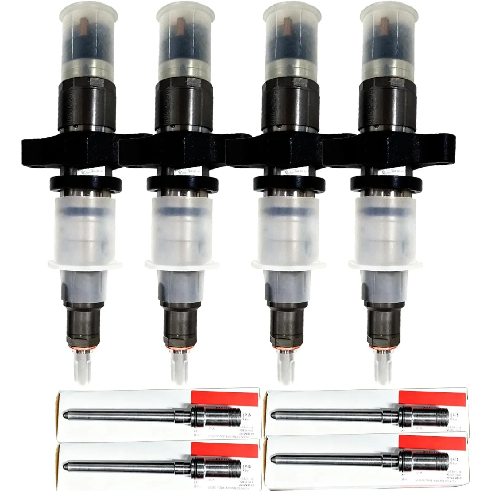 

4PCS Fuel Injector with Tube Kit 5263316 Compatible for 2004-2009 2500 L6 5.9 L