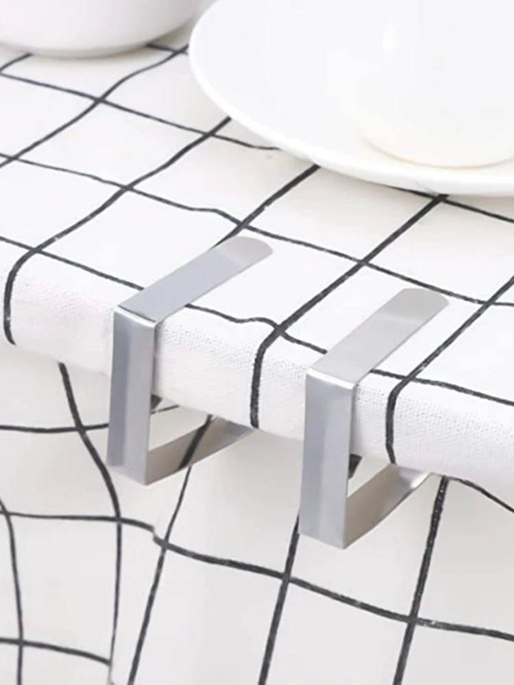 6ps Tetou Stainless Steel Tablecloth Tables Cover Clip Holder Cloth Clamps Picnic Wedding Party Promenade Home Garden Supplies