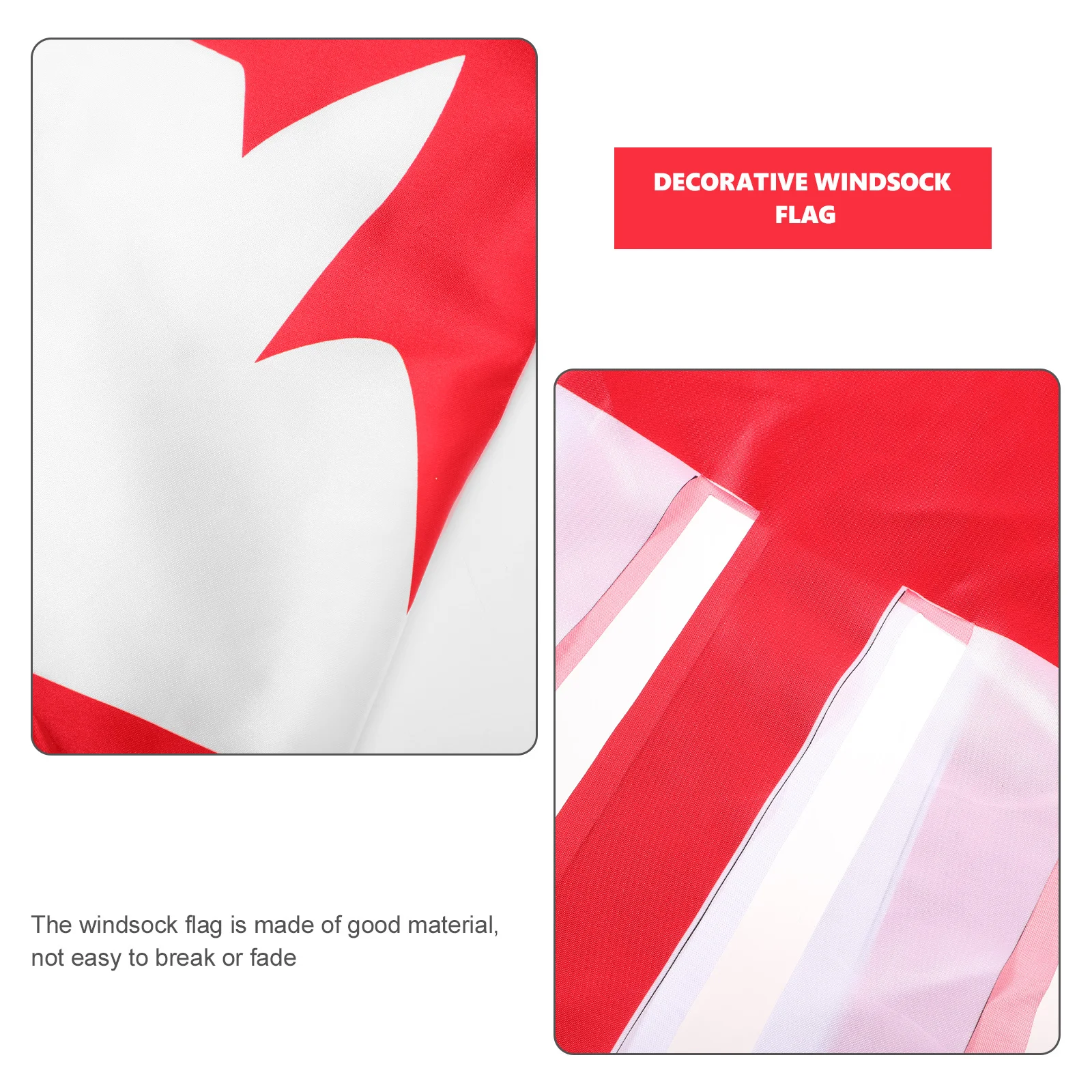 

2Pcs Maple Leaf Windsock Flags Household Canada Decorative Yard Accessory Durable Lightweight Outdoor Winter Decors