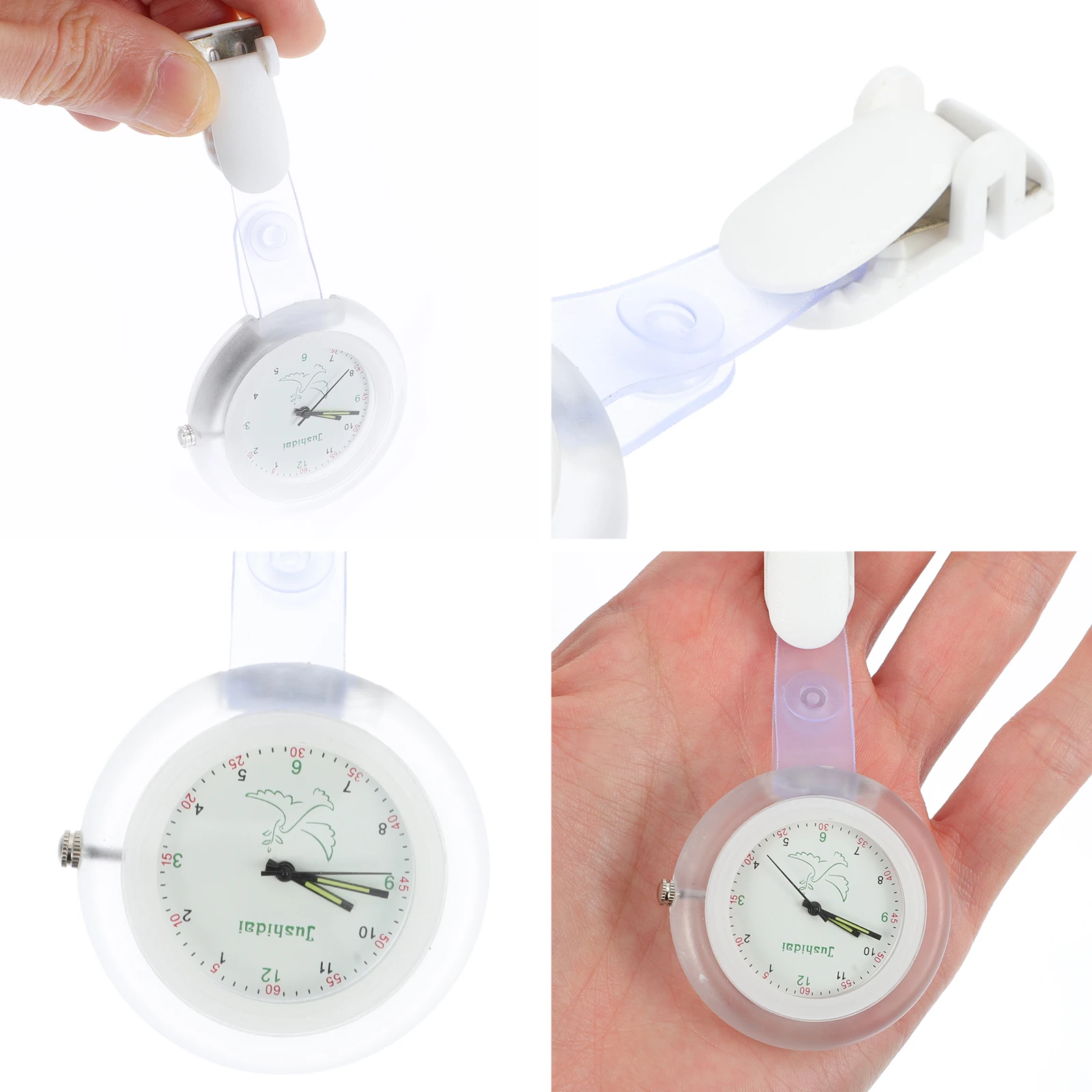 

Quartz Nurse Clip On Pocket Collar Nurse Pocket Watch Stable Buckle Nurses Doctors Students Gifts Ladies Watches